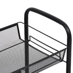 vidaXL - Keukentrolley - Zwart - IJzer - 46 x 26 x 85 cm