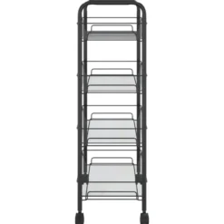 vidaXL - Keukentrolley - Zwart - IJzer - 46 x 26 x 85 cm