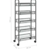 vidaXL - Keukentrolley - Zwart - IJzer - 46 x 26 x 105 cm