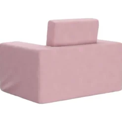 vidaXL Kinder slaapbank inklapbaar - Roze zacht pluche - 52x38x34 cm