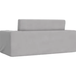 vidaXL Kinder slaapbank 2-zits inklapbaar - Lichtgrijs zacht pluche - 84x38 cm