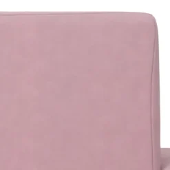 vidaXL Kinder slaapbank 2-zits inklapbaar - Roze zacht pluche - 84x38 cm