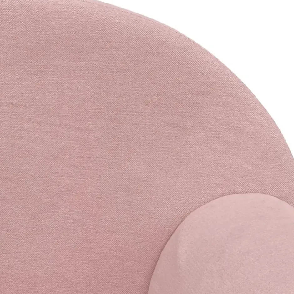 vidaXL Kinder slaapbank 2-zits inklapbaar - Roze zacht pluche - 84 cm