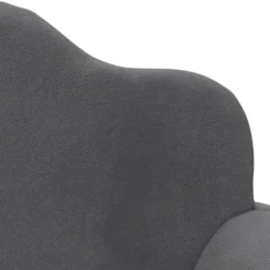 vidaXL Kinder slaapbank 2-zits inklapbaar - Antraciet zacht pluche - 94 cm