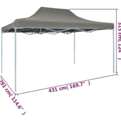 vidaXL - Klaptent - Antraciet - Stof