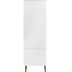 vidaXL - Kledingkast MOLDE met 2 lades - Grenenhout - Wit - 90x55x175 cm