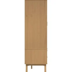 vidaXL - Kledingkast OLDEN met 2 lades - Grenenhout - Bruin - 76.5x53x172 cm