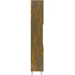vidaXL - Kolomkast met 2 deuren - Gerookt eiken - Bewerkt hout - 30x30x179 cm