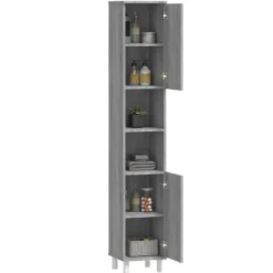 vidaXL - Kolomkast met 2 deuren - Grijs sonoma eiken - Hout - 30x30x179 cm