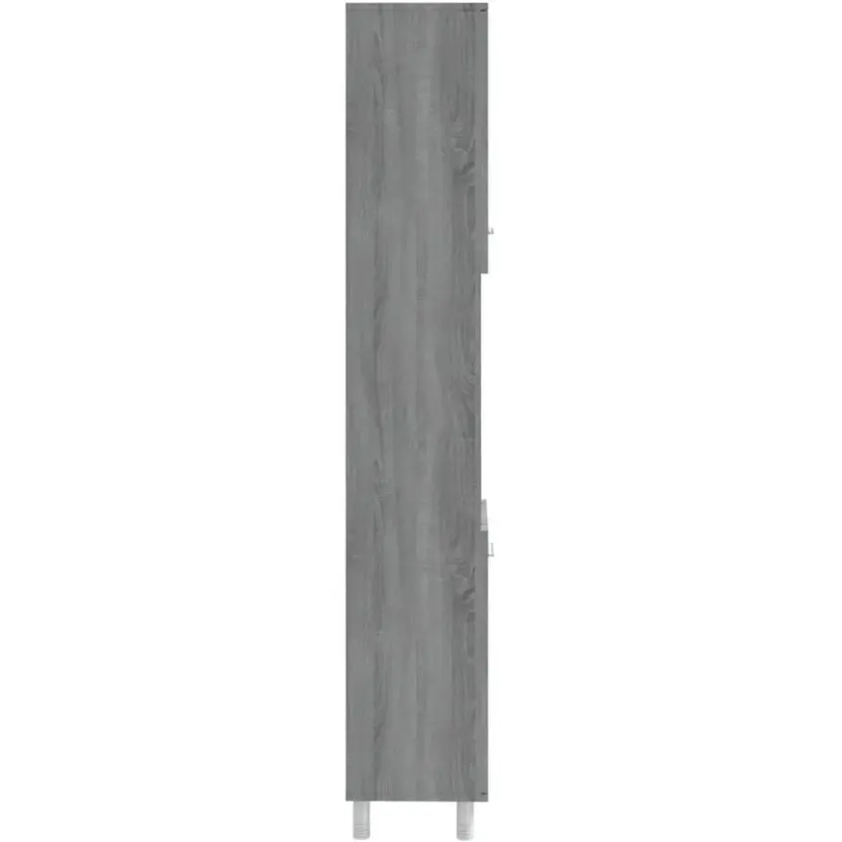 vidaXL - Kolomkast met 2 deuren - Grijs sonoma eiken - Hout - 30x30x179 cm