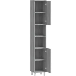 vidaXL - Kolomkast met 2 deuren - Grijs sonoma eiken - Hout - 30x30x179 cm