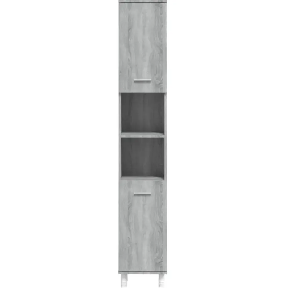 vidaXL - Kolomkast met 2 deuren - Grijs sonoma eiken - Hout - 30x30x179 cm