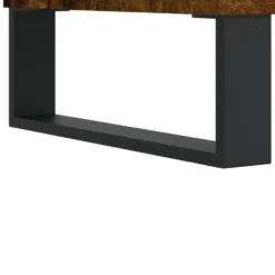 vidaXL - Kolomkast met 2 deuren - Gerookt eiken - Hout en ijzer - 30x30x190 cm