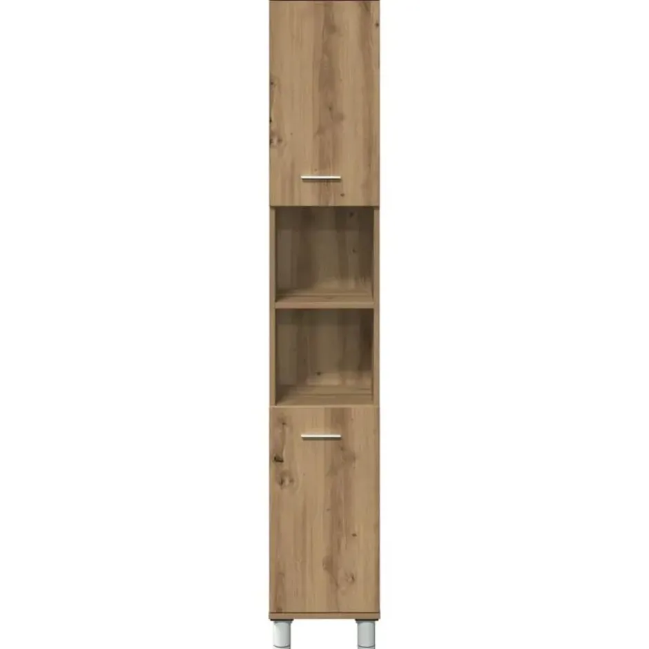 vidaXL - Kolomkast met 2 deuren 2 vakken - Artisan eiken - Hout - 30x30x179 cm