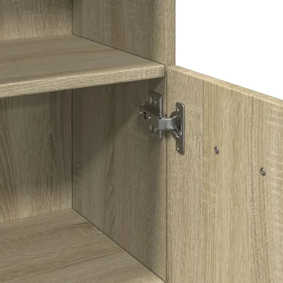 vidaXL - Kolomkast met 2 deuren 2 vakken - Sonoma eiken - Hout - 30.5x30x179 cm