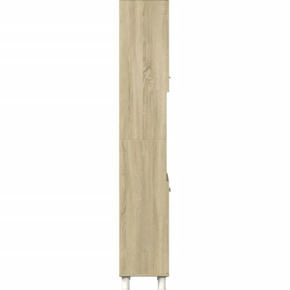 vidaXL - Kolomkast met 2 deuren 2 vakken - Sonoma eiken - Hout - 30.5x30x179 cm