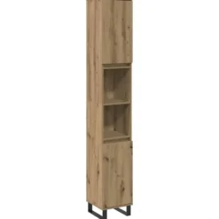vidaXL - Kolomkast met 2 deuren 2 vakken - Artisan eiken - Hout - 30x30x190 cm