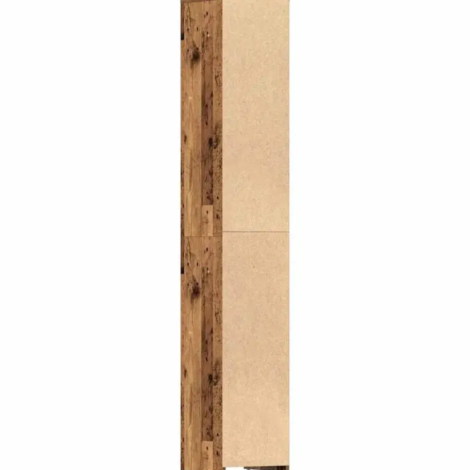 vidaXL - Kolomkast met 2 deuren 2 vakken - Zwart eiken - Hout - 30x30x183.5 cm