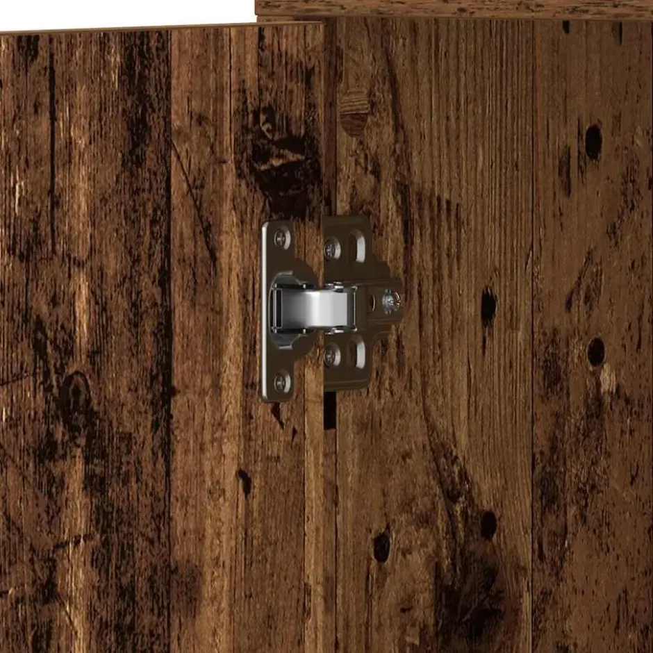 vidaXL - Kolomkast met 2 deuren 2 vakken - Zwart eiken - Hout - 30x30x183.5 cm
