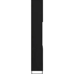 vidaXL - Kolomkast met 2 deuren 2 vakken - Zwart eiken - Hout - 30x30x190 cm
