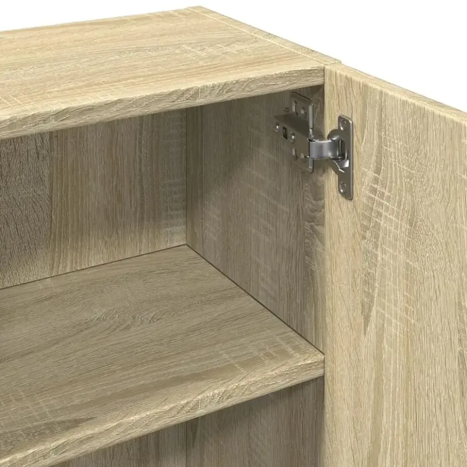 vidaXL - Kolomkast met 2 deuren 2 vakken - Sonoma eiken - Hout - 32x25.5x190 cm