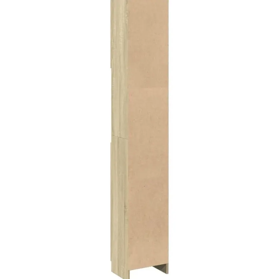 vidaXL - Kolomkast met 2 deuren 2 vakken - Sonoma eiken - Hout - 32x25.5x190 cm