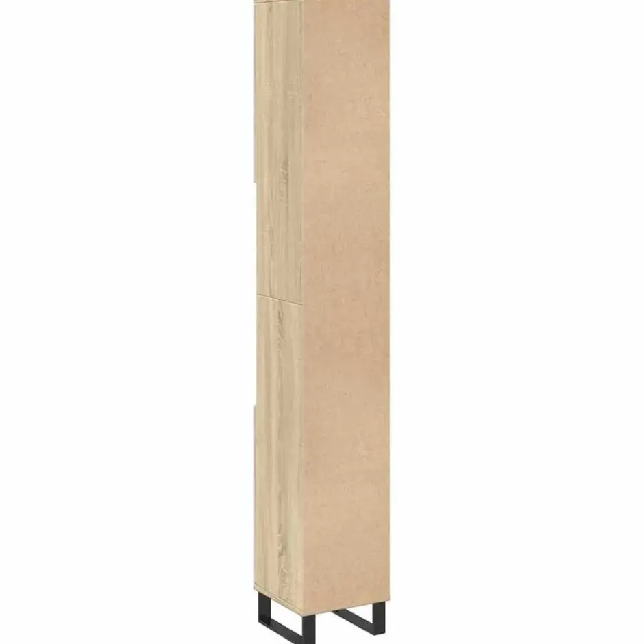 vidaXL - Kolomkast met 2 deuren 2 vakken - Sonoma eiken - Hout - 30x30x190 cm