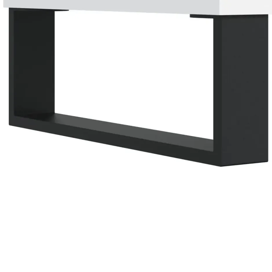 vidaXL - Kolomkast met 2 deuren 2 vakken - Wit - Hout en ijzer - 30x30x190 cm