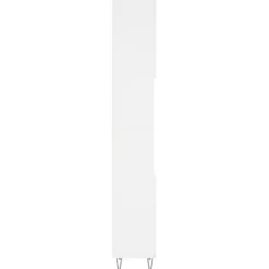 vidaXL - Kolomkast met 2 deuren - Wit - Bewerkt hout en ijzer - 30x30x190 cm