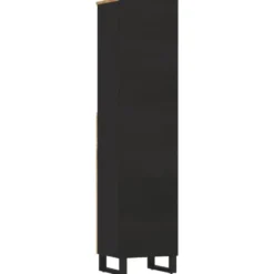 vidaXL - Kolomkast met 1 lade 1 deur 2 vakken - Lichtbruin - Hout - 38x33x160 cm