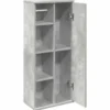 vidaXL - Kolomkast met rolhouder - Betongrijs - Bewerkt hout - 39x22x90 cm