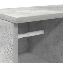 vidaXL - Kolomkast met rolhouder - Betongrijs - Bewerkt hout - 39x22x90 cm