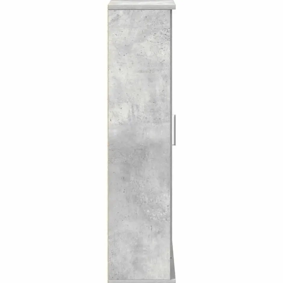 vidaXL - Kolomkast met rolhouder - Betongrijs - Bewerkt hout - 39x22x90 cm