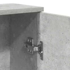 vidaXL - Kolomkast met rolhouder - Betongrijs - Bewerkt hout - 39x22x90 cm