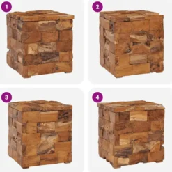 vidaXL - Kruk - Bruin - Hout