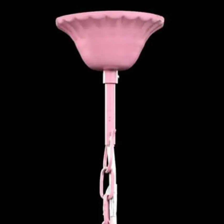 vidaXL - Kunstmatige Kristallen Glazen Plafondlamp - Roze - Glas