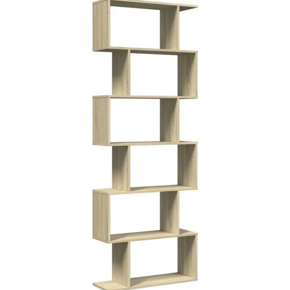 vidaXL - 6-laags Boekenkast voor woonkamers - Sonoma eiken - Hout - 70x24x193 cm