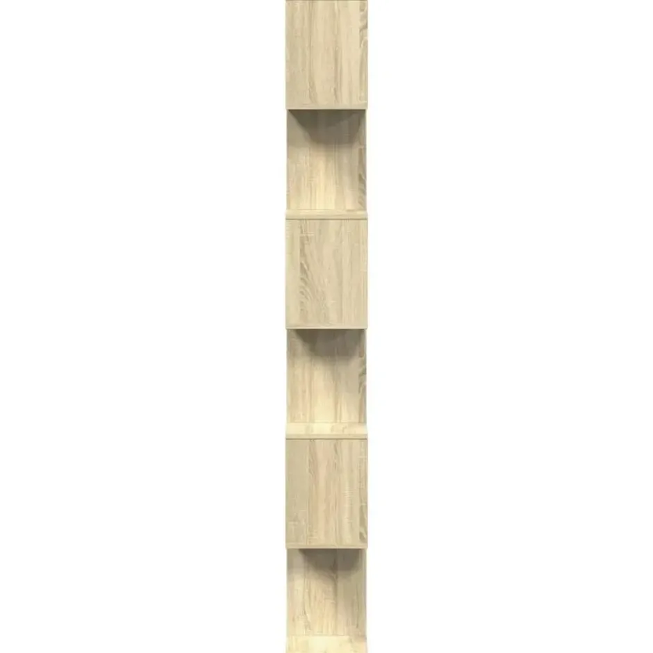 vidaXL - 6-laags Boekenkast voor woonkamers - Sonoma eiken - Hout - 70x24x193 cm