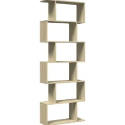vidaXL - 6-laags Boekenkast voor woonkamers - Sonoma eiken - Hout - 70x24x193 cm