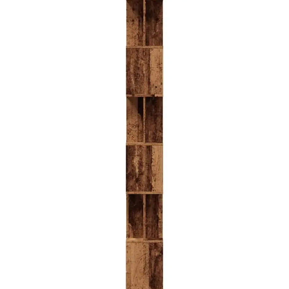 vidaXL - 6-laags Boekenkast voor kantoor - Oud hout - Hout - 80x24x192 cm