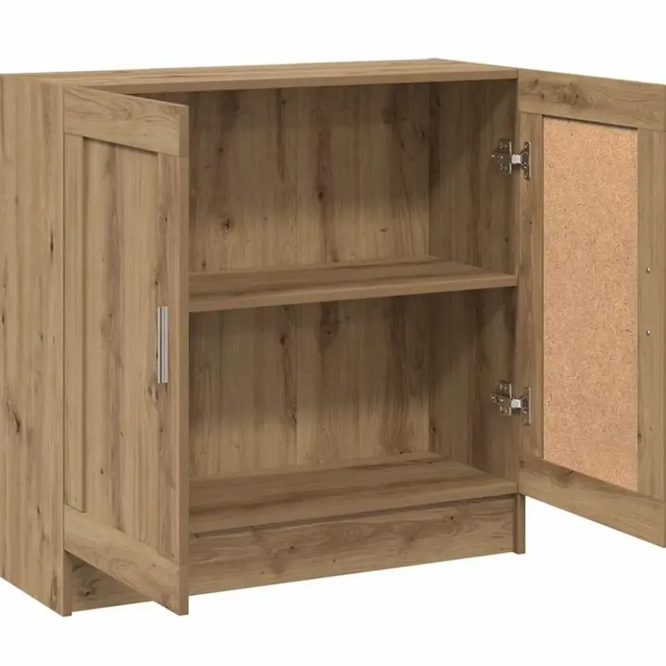 vidaXL - 2-laags Dressoir met 2 deuren - Artisanaal eiken - 82.5x30.5x80 cm