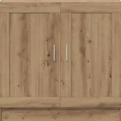 vidaXL - 2-laags Dressoir met 2 deuren - Artisanaal eiken - 82.5x30.5x80 cm