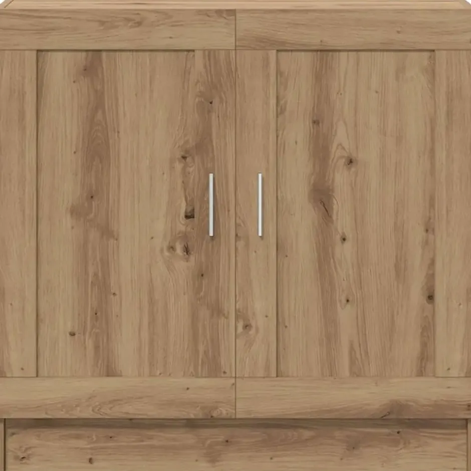 vidaXL - 2-laags Dressoir met 2 deuren - Artisanaal eiken - 82.5x30.5x80 cm