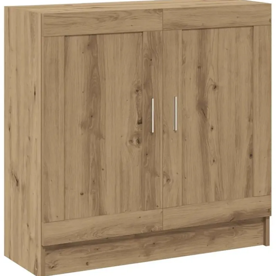vidaXL - 2-laags Dressoir met 2 deuren - Artisanaal eiken - 82.5x30.5x80 cm