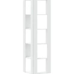 vidaXL - 5-laags Hoekboekenkast - Wit - Bewerkt hout - 50x50x179 cm