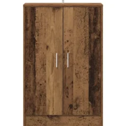 vidaXL - 6-laags Schoenenkast met 2 deuren 12 paar - Oud hout - 60x35x92 cm