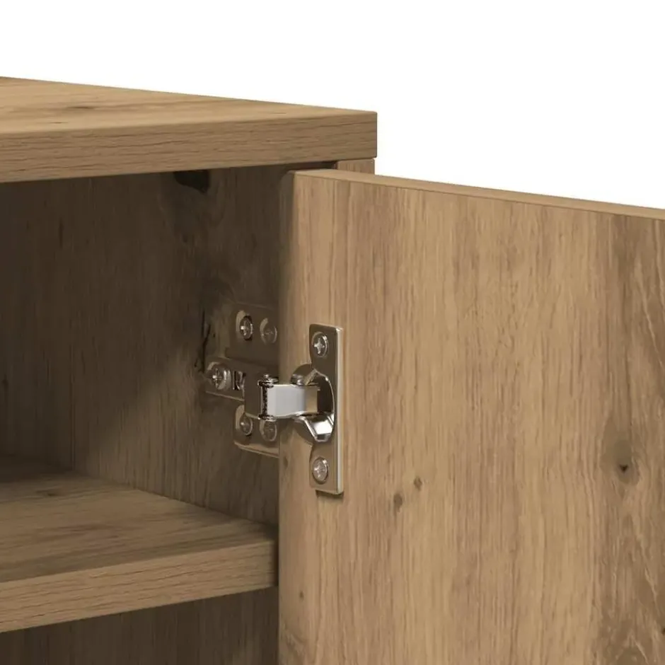 vidaXL - 5-laags Schoenenkast met 2 deuren 10 paar Artisana eiken - 60x35x70 cm