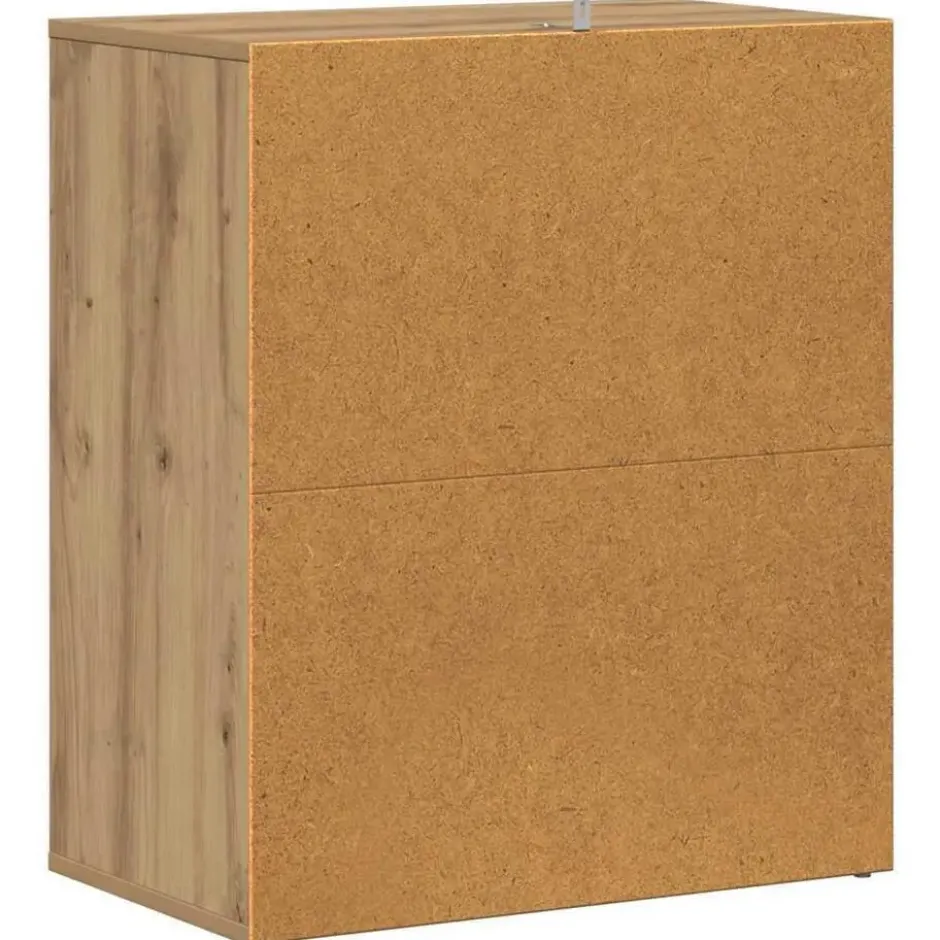 vidaXL - 5-laags Schoenenkast met 2 deuren 10 paar Artisana eiken - 60x35x70 cm