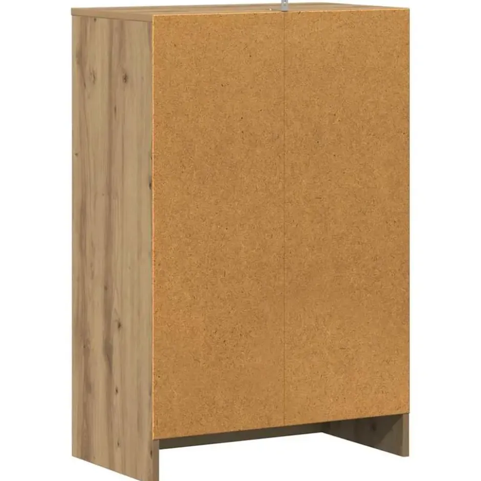 vidaXL - 6-laags Schoenenkast met 2 deuren 12 paar Artisana eiken - 60x35x92 cm