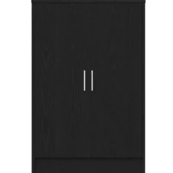 vidaXL - 6-laags Schoenenkast met 2 deuren 12 paar - Zwart eiken - 60x35x92 cm